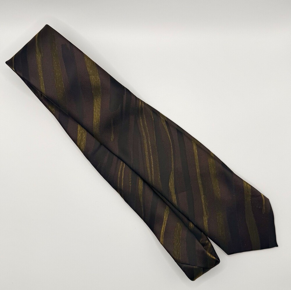 Hi-Tie Men's Silk Tie Black With Gold Accents - New With Tags Never Worn